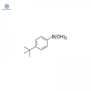 Chemical structure for 4-tert-Butylphenylboronic acid CAS 123324-71-0