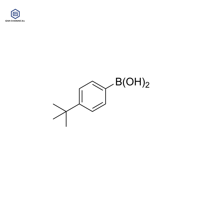 Chemical structure for 4-tert-Butylphenylboronic acid CAS 123324-71-0